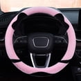 thumbnail image 1 of Cute Cat Ear Steering Wheel Cover Winter Warm Plush, Soft Non-Slip Grip Handle Protector, Fuzzy Cartoon Style Wheel Cover for Women Girls Car Accessories and Interior Decor, 1 of 6