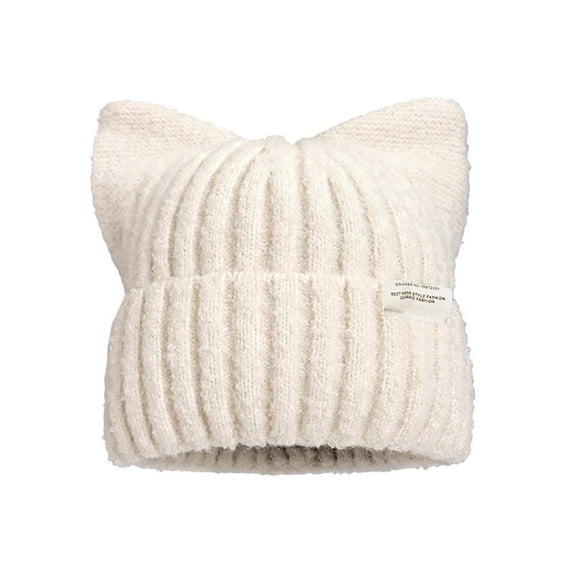 Cute Cat Ears Beanies For Women Autumn And Winter Warm Ear Protection Sweet