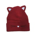 thumbnail image 1 of Cute Cat Ears Hats for Women Winter Knitted Beanie Hat for Outdoor Snow Ski Skull Cap, 1 of 6
