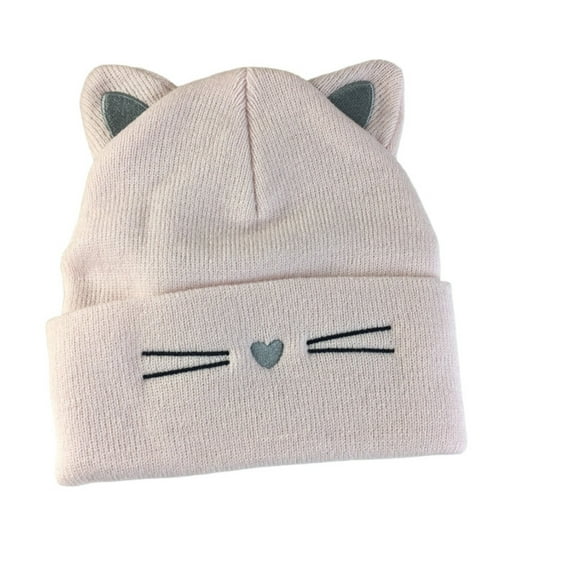 Cute Cat Ears Hats for Women Winter Knitted Beanie Hat for Outdoor Snow Ski Skull Cap
