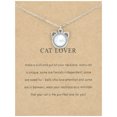 thumbnail image 1 of Cute Cat Ears Imitation Pearl Necklaces for Women Fashion Gold Silver Animal Pendant Necklace Choker with Wishing Card Jewelry Gift, 1 of 7