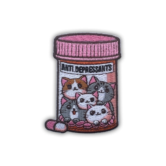 Cute Cat Embroidery Patch for Clothing Bags Backpacks 1 Pack
