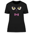 thumbnail image 1 of Cute Cat Face Bow Tie T-Shirt Women -Image by Shutterstock, Female Large, 1 of 2
