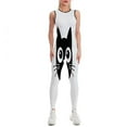 thumbnail image 1 of Cute Cat Face Design Women's One Piece Yoga Jumpsuits Leggings Playsuit Gym Suit Fitness Running Athletic Clothes Gym Wear Set, 1 of 6