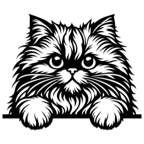 Cute Cat Face Metal Wall Art WallArt Decor Metal Outdoor Decor Metal Signs Modern Minimalist Aesthetic Wall Sculpture Wall Plaque Art Panel Whimsical Home Decor for Living Room Bar