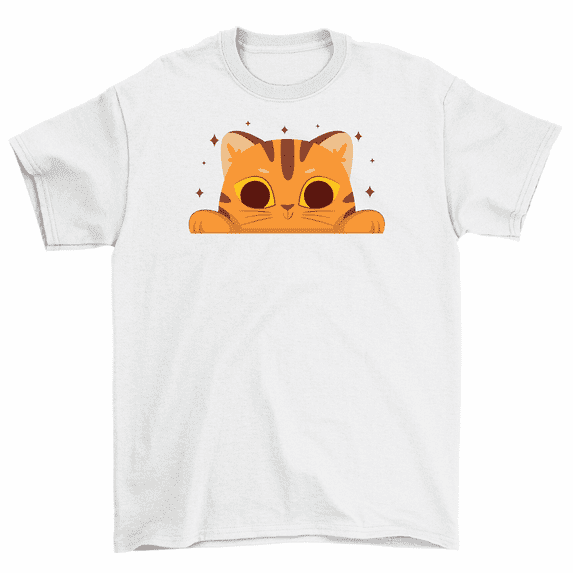 Cute Cat Face Orange Kitten Lover T-Shirt Women Unisex