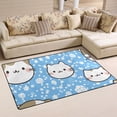 thumbnail image 1 of Cute Cat Faces Soft Polyester Area Rug 31''x20'', Non Slip, Memory Foam, Water Absorbent, 1 of 7