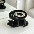 thumbnail image 1 of Cute Cat Figurine Jewelry Tray Organizer, Modern Minimalist Ring Dish Neck Stand for Dresser, Vanity, Nightstand, Entryway Table, Decorative Trinket Holder for Women, Home Decor Gift, 1 of 6