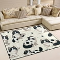 thumbnail image 1 of Cute Cat Footprint Area Rugs Soft Non-Slip Floor Mats Large Nursery Carpets Doormat for Living Room Bedroom Hotel Decor 63"x48", 1 of 7