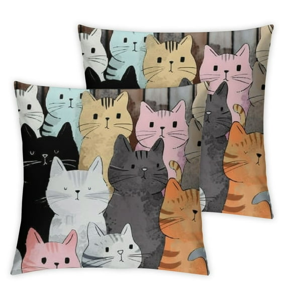 Cute Cat Gifts, Cat Gifts for Cat Lovers Women Girls, Cat Pillow Covers , Cat Decor, Cat Mom Lady Gifts for Women, Cat Lover Gifts for Women, Cat Decor for Cat Lovers