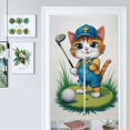 thumbnail image 1 of Cute Cat Golfer Cartoon Door Curtain Nordic Living Room DoorCurtain Porch Partition Curtain Kitchen Rative Half Curtain, 1 of 4