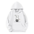 thumbnail image 1 of Cute Cat Graphic Hoodies for Teen Girls Cartoon Printed Hoodie Long Sleeves Hooded Sweatshirt Pullover,White,13-14 Years, 1 of 3