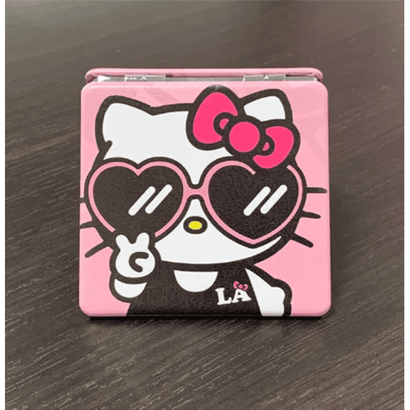 Cute Cat HK  Mirror Portable Small Mirror Portable Folding Mirrors Double-Sided