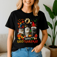 thumbnail image 1 of Cute Cat,Happy Hallothanksmas Tshirt, Halloween Thanksgiving Christmas Shirt, Holiday Season Tee, Turkey Gift, Vintage Ghost ,Merry Christmas, 1 of 5