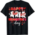 thumbnail image 1 of Cute Cat Happy Meowentines Valentines Days Womens Girls T-Shirt, 1 of 5