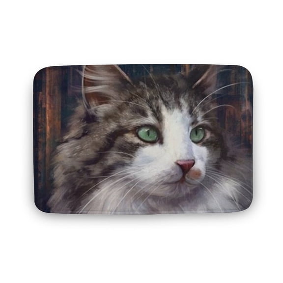 Cute Cat House living room Doormat,Cozy Home Decoration Bathroom Bath Mat for Bedroom Kitchen, Welcome Doormat, Home Decor, Fun Welcome Mat,Indoor Doormat,Front Back Door Mat 17”x30”