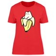 thumbnail image 1 of Cute Cat In A Banana Peel T-Shirt Women -Image by Shutterstock, Female Large, 1 of 2