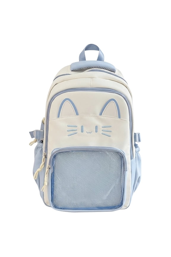 Cute Cat Ita Backpacks Large Capacity Knapsack Bag Transparent Ita Bag Rucksack Daypack Trendy Travel Bag for Woman