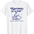 thumbnail image 1 of Cute Cat Karma Purring In My Lap Gift Top Karma Cat T-Shirt TShirt, 1 of 4