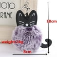 thumbnail image 1 of Cute Cat Keychain Pendant Key Ring Holder with Pompoms for Women Girls 8CM Adorable Animal Keychains Accessories, 1 of 3
