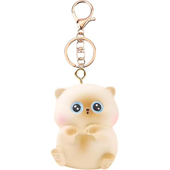 Cute Cat Keychain for Women Girls,Kawaii Bag Purse Handbag Charms Car Accessories For Car Keys Key Chains Decorations Gifts