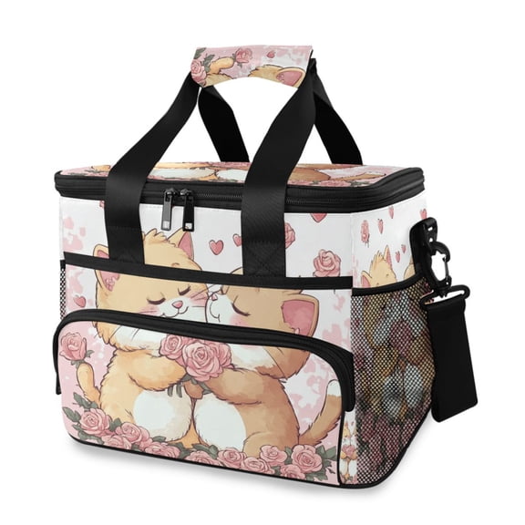 Cute Cat Lover Insulated Lunch Bag 15L Cooler Box for Women Men Work Camping Beach Travel