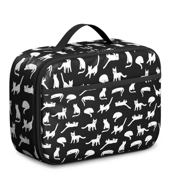 Cute Cat Lunch Bag – Pet Lovers Pattern Insulated Lunch Tote for Preschool and Elementary