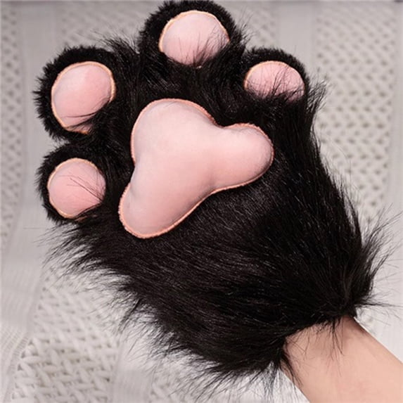 Cute Cat Mittens Adorable Animal For Anime Conventions And Themed Party, 26, Black