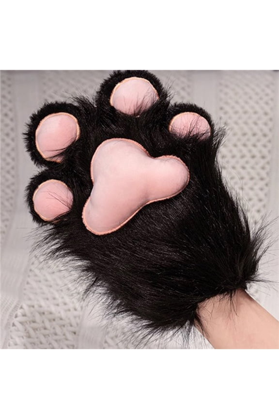 Cute Cat Mittens Adorable Animal For Anime Conventions And Themed Party, 26, Black