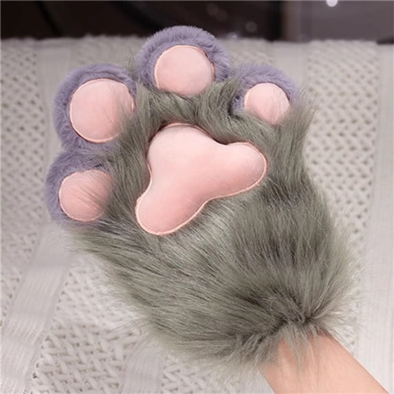Cute Cat Mittens Adorable Animal For Anime Conventions And Themed Party, 26, Grey