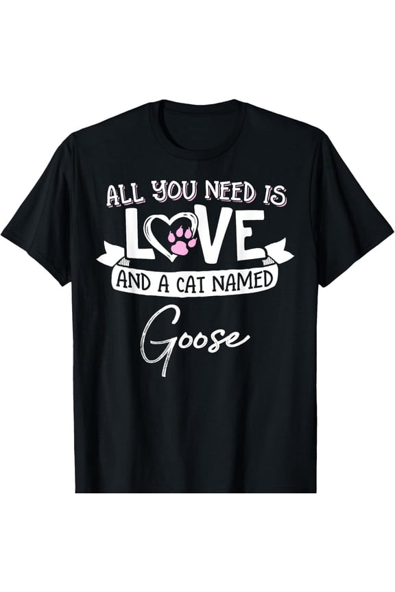 Cute Cat Named Goose Shirt for Wo and Girls T-Shirt