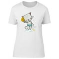 thumbnail image 1 of Cute Cat On The Beach T-Shirt Women -Image by Shutterstock, Female Large, 1 of 4