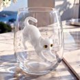 thumbnail image 1 of Cute Cat Pattern Clear Glass Tumbler 4.2" Everyday Drinking Cup Smooth Rim Leak-Proof Glassware for Hot & Cold Beverages, 1 of 3