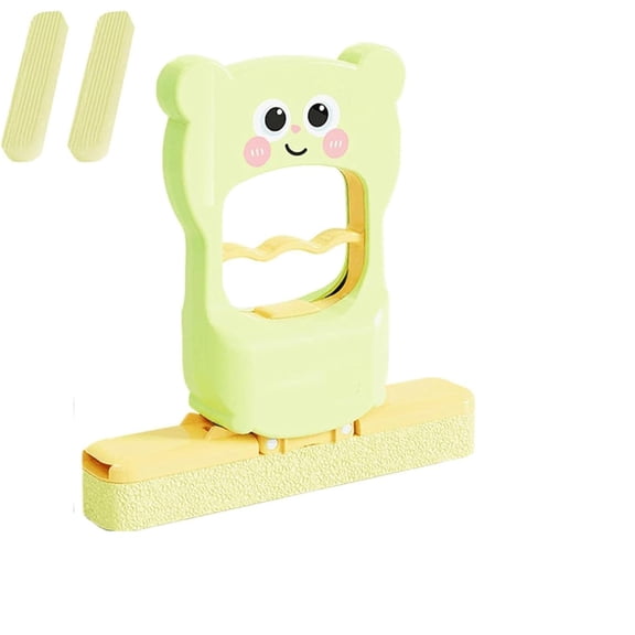 Cute Cat Pattern Mini Handheld Mop, Mini Foldable Desktop Mop, Portable Self-Squeeze Desk & Wall Cleaner, Wet and Dry Use Cleaning System with Replaceable Head for Bathroom, Kitchen Green 1PCS