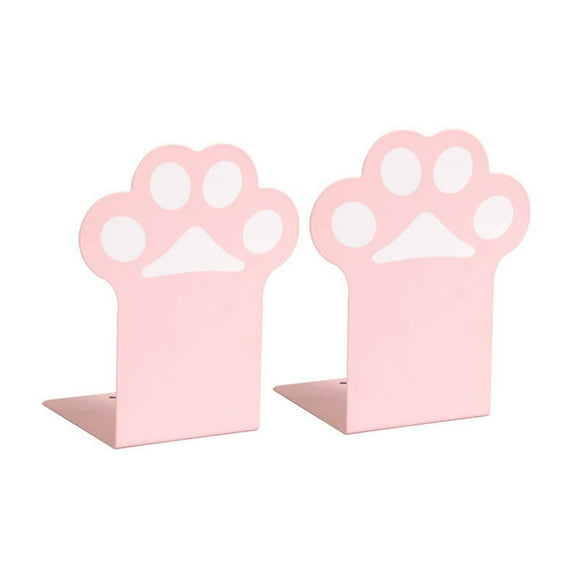 Cute Cat Paw Book Stand Holder Shelf Desktop Bookends for Kid Child Student 2PCS