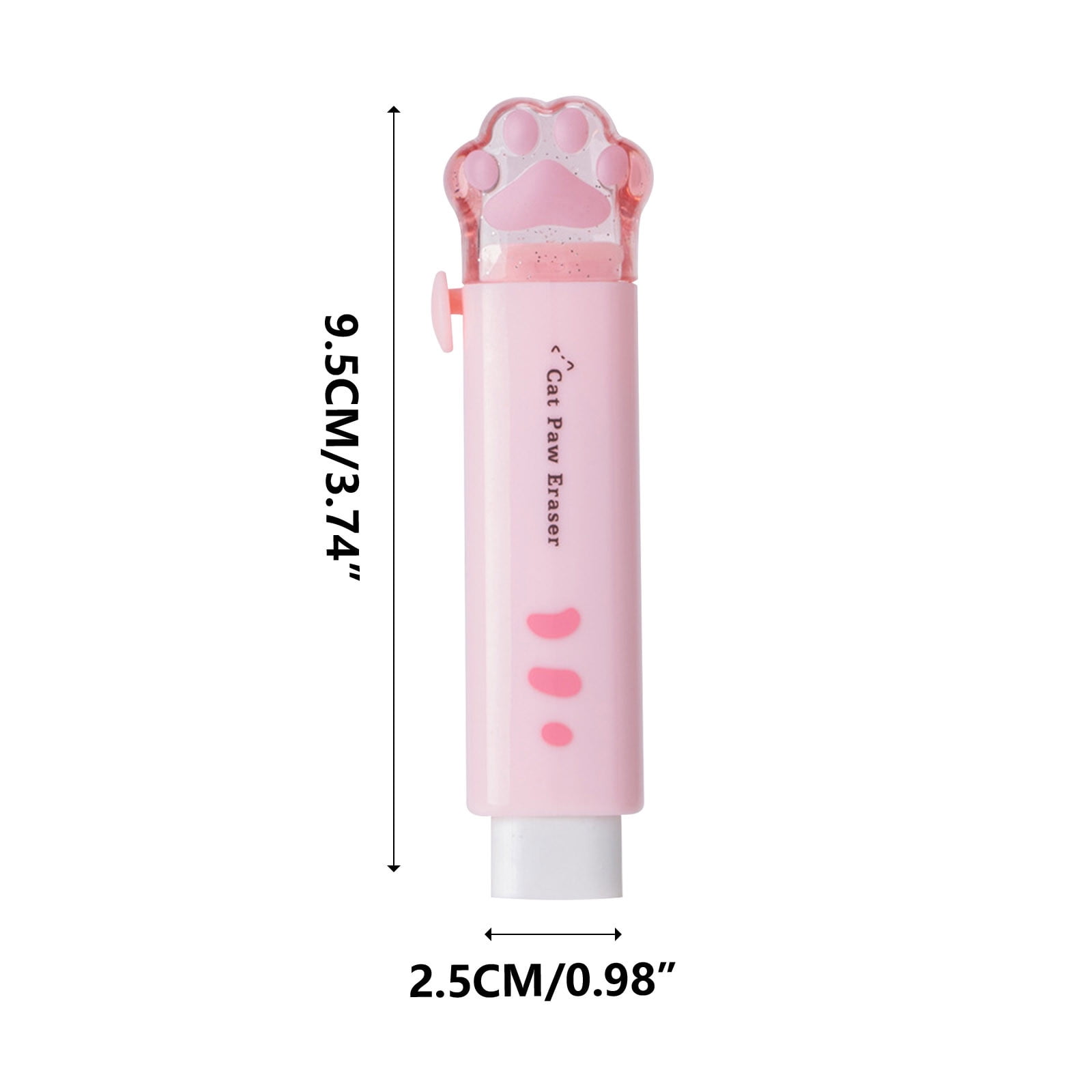 Cute Cat Paw Eraser Set for Students and Office Use, Sliding Mechanism ...