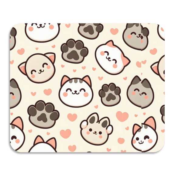 Cute Cat Paw Footprints Pattern Dish Drying Mat Diatomaceous Earth Absorbent Quick Dry Non Slip for Kitchen 15.7x11.8inch