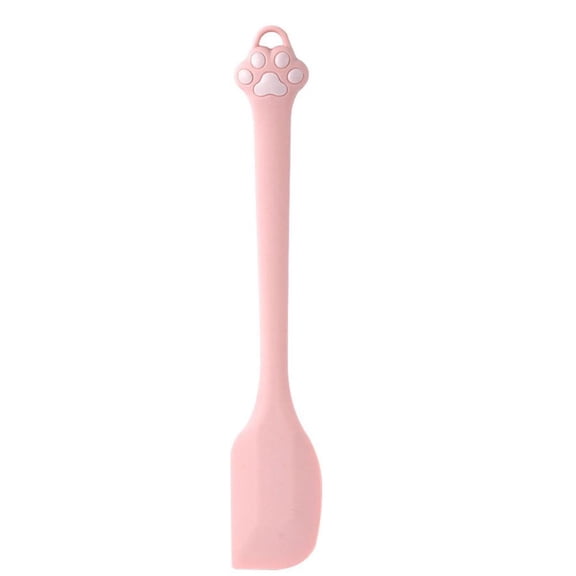 Cute Cat Paw Silicone Spatula Set,Heat Resistant Kitchen Spatulas with Long Handle,ubber Scraper for Baking & Cooking,Scraper Oil Brush,Kitchen Utensil Spatula Set for Nonstick Cookware