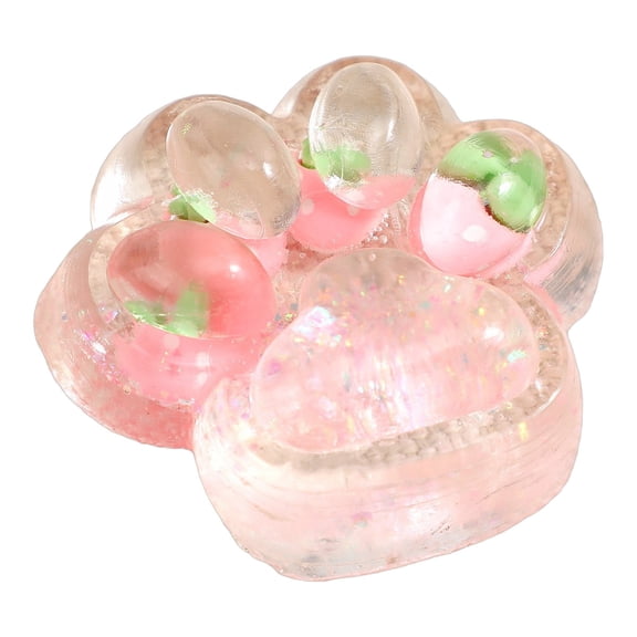 Cute Cat Paw Squishy Stress Relief Toys for Adults & Teens, Soft Silicone Squeeze Fidget Toys, Kawaii Paw Shape Hand Grip Toys for Office Desk, Anxiety & Boredom Relief, Pink