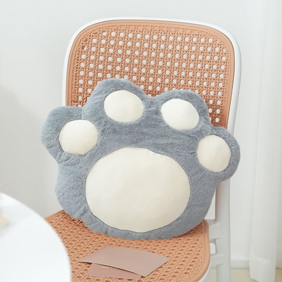 Cute Cat Paw Throw Pillow 17x13 Inch, Soft Lumbar Pillow for Living Room Bedroom Office, Plush Polyester Cushion for Sofa Couch Car, Decorative Gift