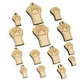 thumbnail image 1 of Cute Cat Paw Wood Mini Charms Shapes DIY Craft Jewelry - With Hole - 25mm (7pcs), 1 of 7