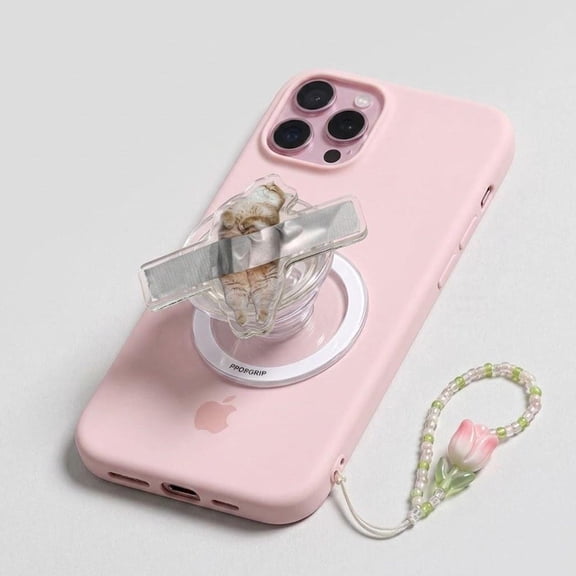 Cute Cat Phone Stand, Aesthetic Kitty Phone Grip, Cartoon Animal Phone Holder, Kawaii Phone Accessory