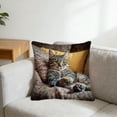 thumbnail image 1 of Cute Cat Pillowcase Soft Plush Pet Lover Gift Decorative Throw Pillow Cover for Bedroom Sofa Living Room Home Decor Cozy Accent Pillow, 1 of 6