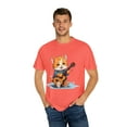 thumbnail image 1 of Cute Cat Playing Guitar Comfort Colors Unisex T-Shirt, 1 of 4