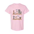thumbnail image 1 of Cute Cat Playing Hamster Funny Retro Cool Pet Animal Kitty Graphic Design T-Shirt, for men & women, up to size 5XL, 1 of 3
