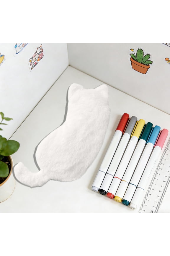 Cute Cat Plush Coin Purse, Zippered Small Wallet and Pencil Case, Multifunctional Storage Bag for Coins, Cosmetics, Stationery for Home, Office, Travel