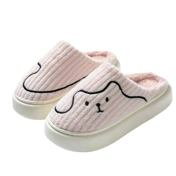 Cute Cat Plush Slippers, Women's Warm Indoor House Shoes, Non-Slip