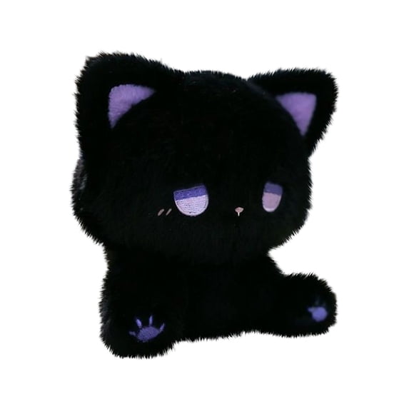 Cute Cat Plush Toy Soft Short Velvet Kitten Doll, Miniature Feline Mascot for Desk Bedding Sofa Decoration, 5.9in 1-Pack. Lovable Stuffed Animal, Great Gift