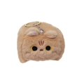 thumbnail image 1 of Cute Cat Plushie Cube Soft Brown Animal Keychain for Handbag Charm and Desktop Ornament Holiday Gift for Friends, 1 of 5