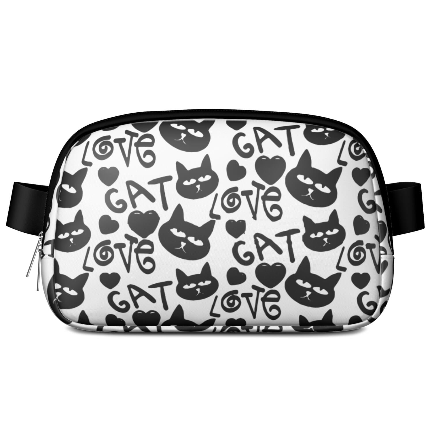 Cute Cat Print Belt Bag – Funny Pet Lovers Fanny Pack for Women with Adorable Pattern and Comfortable Adjustable Strap